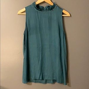 High Neck Tank With Velvet Details